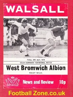 Colin Harrison Testimonial Benefit Walsall 1976 + Bryan Robson
