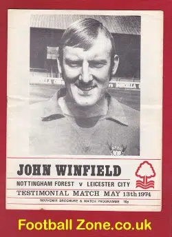 John Winfield Testimonial Benefit Match Nottingham Forest 1974