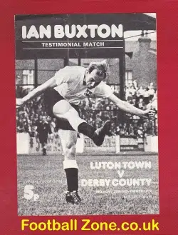 Ian Buxton Testimonial Benefit Match Derby County 1972