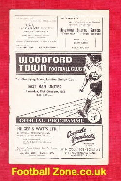 Woodford Town v East Ham United 1958