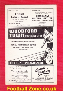 Woodford Town v Hemel Hempstead Town 1960