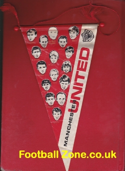 Manchester United Football Club Pennant Flag 1960s – Best + Law