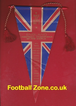 England World Cup Finals 66 Football Pennant Flag 1966