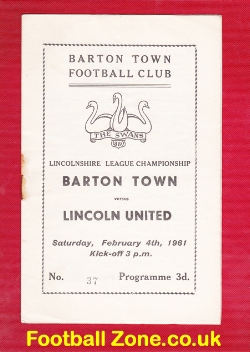 Barton Town v Lincoln United 1961