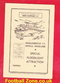 Middlesbrough v Nîmes Olympique 1958 – France