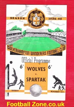 Wolves Wolverhampton v Spartak Moscow 1954 – Russia