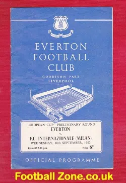 Everton v Inter Milan 1963 - European Cup at Goodison Park