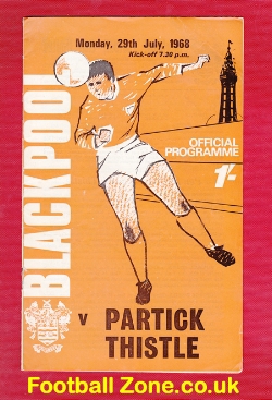 Blackpool v Partick Thistle 1968