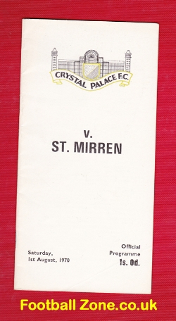 Crystal Palace v St Mirren 1970