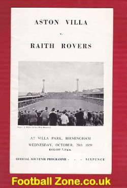 Aston Villa v Raith Rovers 1959