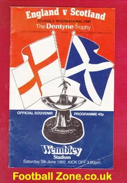 England v Scotland 1982 - Schoolboys At Wembley