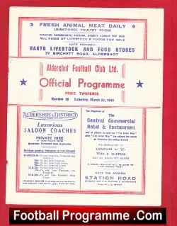 Aldershot v Notts County 1949