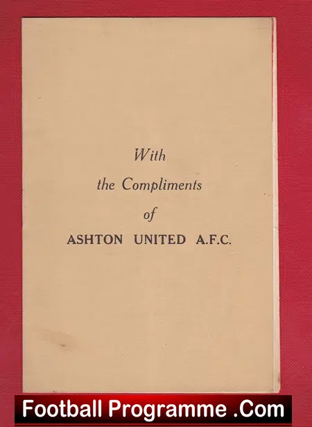 Ashton United v Mossley 1952 – Special VIP Edition