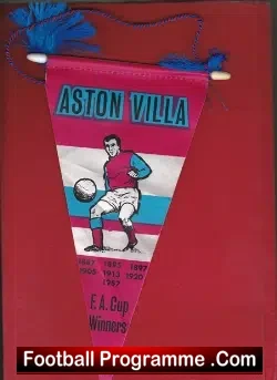 Aston Villa Football Pennant – Old – FA Cup Winners