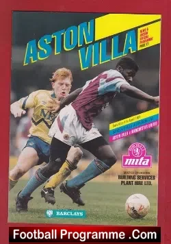 Aston Villa v Manchester United 1991