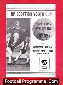 Ayr United v Aberdeen 1985 – Youth Cup Semi Final