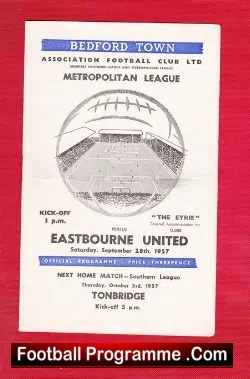 Bedford Town v Eastbourne United 1957
