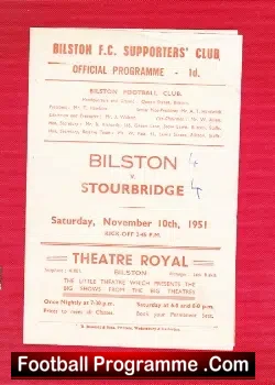 Bilston Town v Stourbridge 1951
