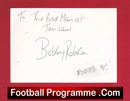 Bobby Robson Signed Sportsmans Dinner Card 2004