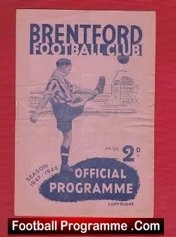 Brentford v Bradford 1947 - football programme