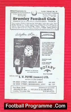 Bromley v Woodford Town 1963