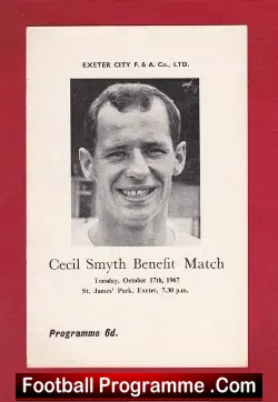 Cecil Smyth Testimonial Benefit Match Exeter City 1967