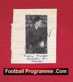 Charlton Athletic Jimmy Trotter Autograph Picture 1920s