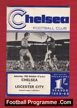 Chelsea v Leicester City 1968 - football programme