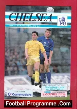 Chelsea v Manchester United 1991 - football programme