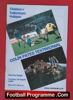 Colin Pates Testimonial Benefit Match Chelsea 1988 - football programme