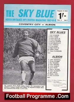 Coventry City v WBA 1969 - football programme