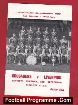 Crusaders v Liverpool 1977 – European Cup