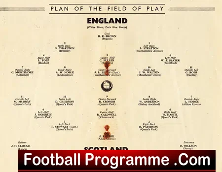 England v Scotland 1952 – Amateur Wembley – John Walton
