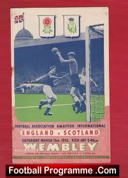 England v Scotland 1952 – Amateur Wembley – John Walton