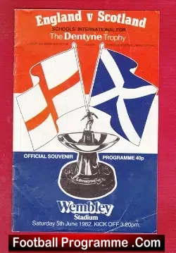 England v Scotland 1982 – Schoolboys At Wembley