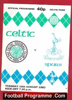 Glasgow Celtic v Tottenham 1983