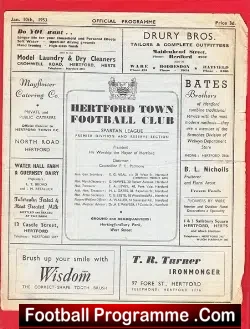 Hertford Town v Metropolitan Police 1953 – London Met Police