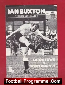 Ian Buxton Testimonial Benefit Match Derby County 1972 - football programme