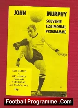 John Murphy Testimonial Benefit Match Ayr United 1975