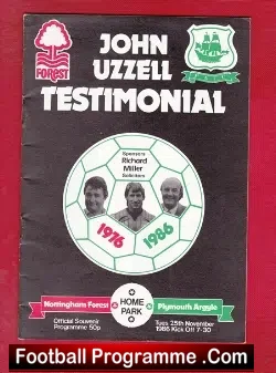 John Uzzell Testimonial Benefit Match Plymouth Argyle 1986