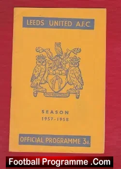 Leeds United v Arsenal 1958 - Postponed - Munich Tribute - football programme