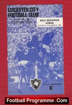 Leicester City v WBA 1965 - football programme