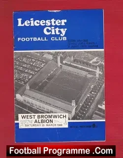 Leicester City v WBA 1968 - football programme
