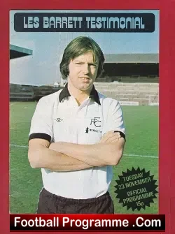 Les Barrett Testimonial Benefit Match Fulham 1976 + George Best - football programme