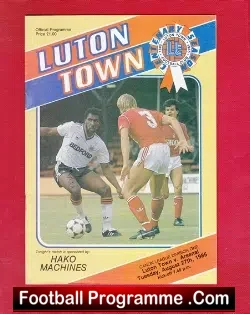 Luton Town v Arsenal 1985 - Multi Autographed Signed - football programme