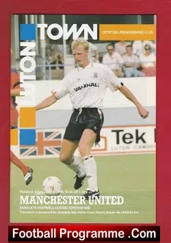 Luton Town v Manchester United 1990 - football programme