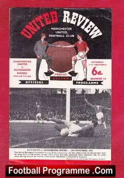 Manchester United v Blackburn Rovers 1964 - football programme