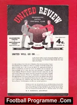 Manchester United v Nottingham Forest 1958 – Munich Season