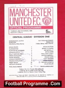 Manchester United v Nottingham Forest 1984 – Reserves Blackmore