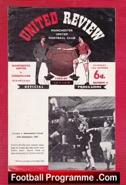 Manchester United v Sunderland 1964 - football programme